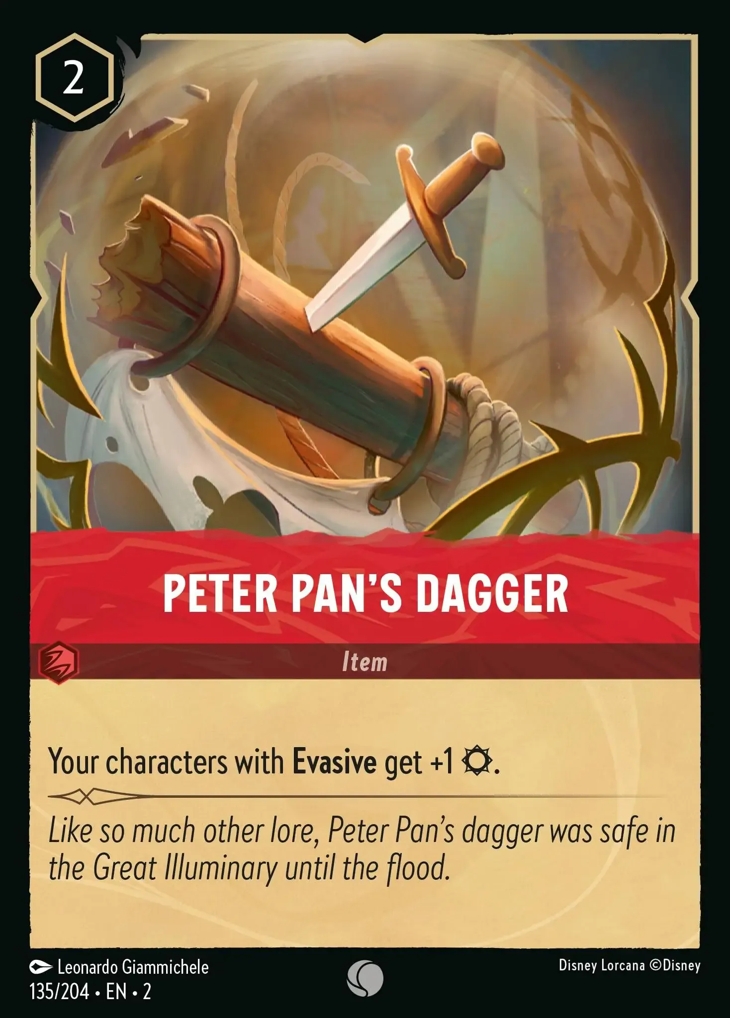 Lorcana - Peter Pan's Dagger - Rise of the Floodborn