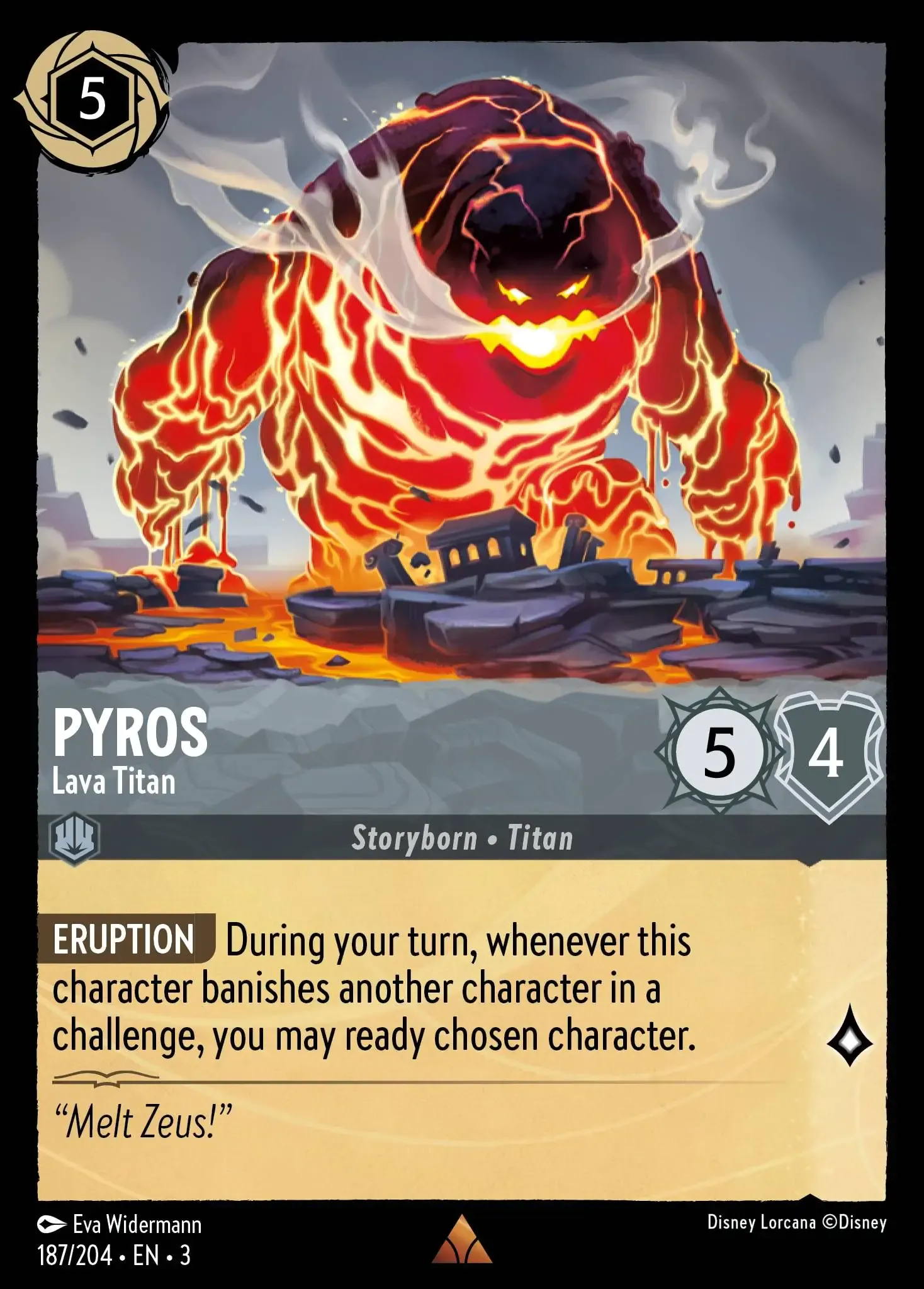 Lorcana - Pyros - Lava Titan - Into the Inklands