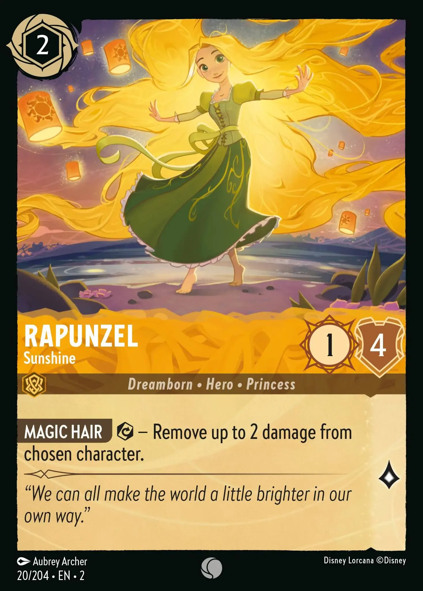 Lorcana - Rapunzel - Sunshine - Rise of the Floodborn
