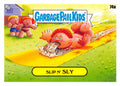 Garbage Pail Kids trading card featuring characters on a yellow background