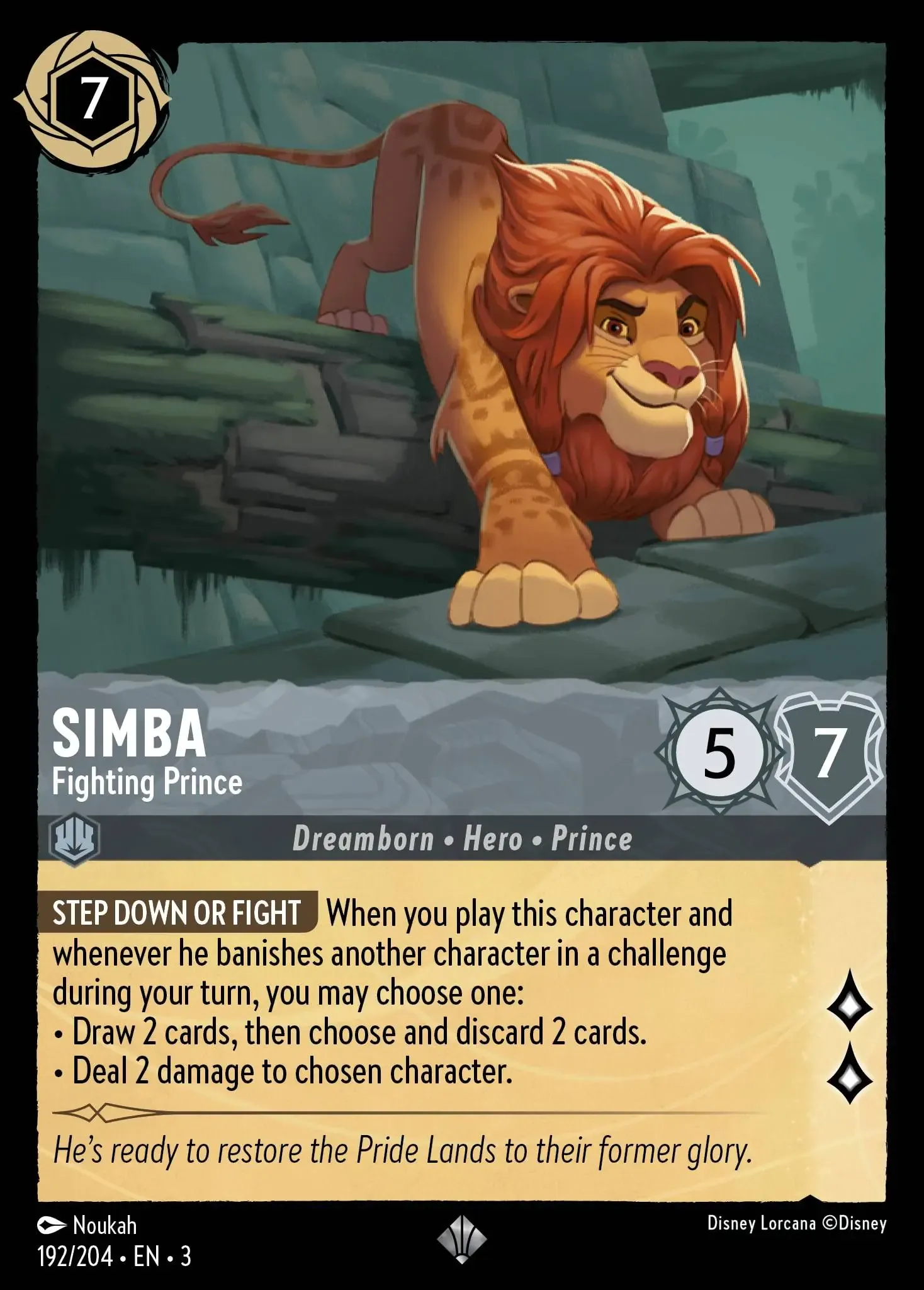 Lorcana - Simba - Fighting Prince - Into the Inklands