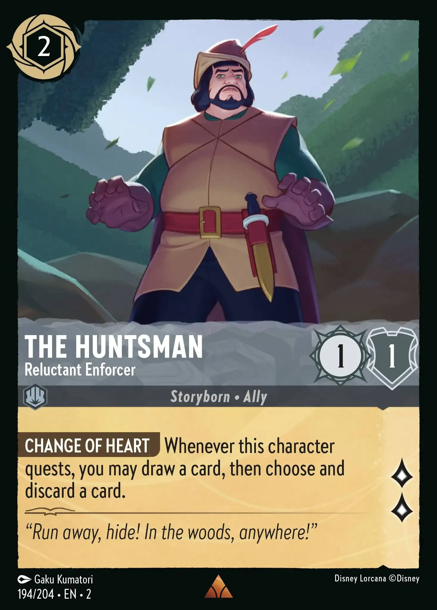 Lorcana - The Huntsman - Reluctant Enforcer - Rise of the Floodborn