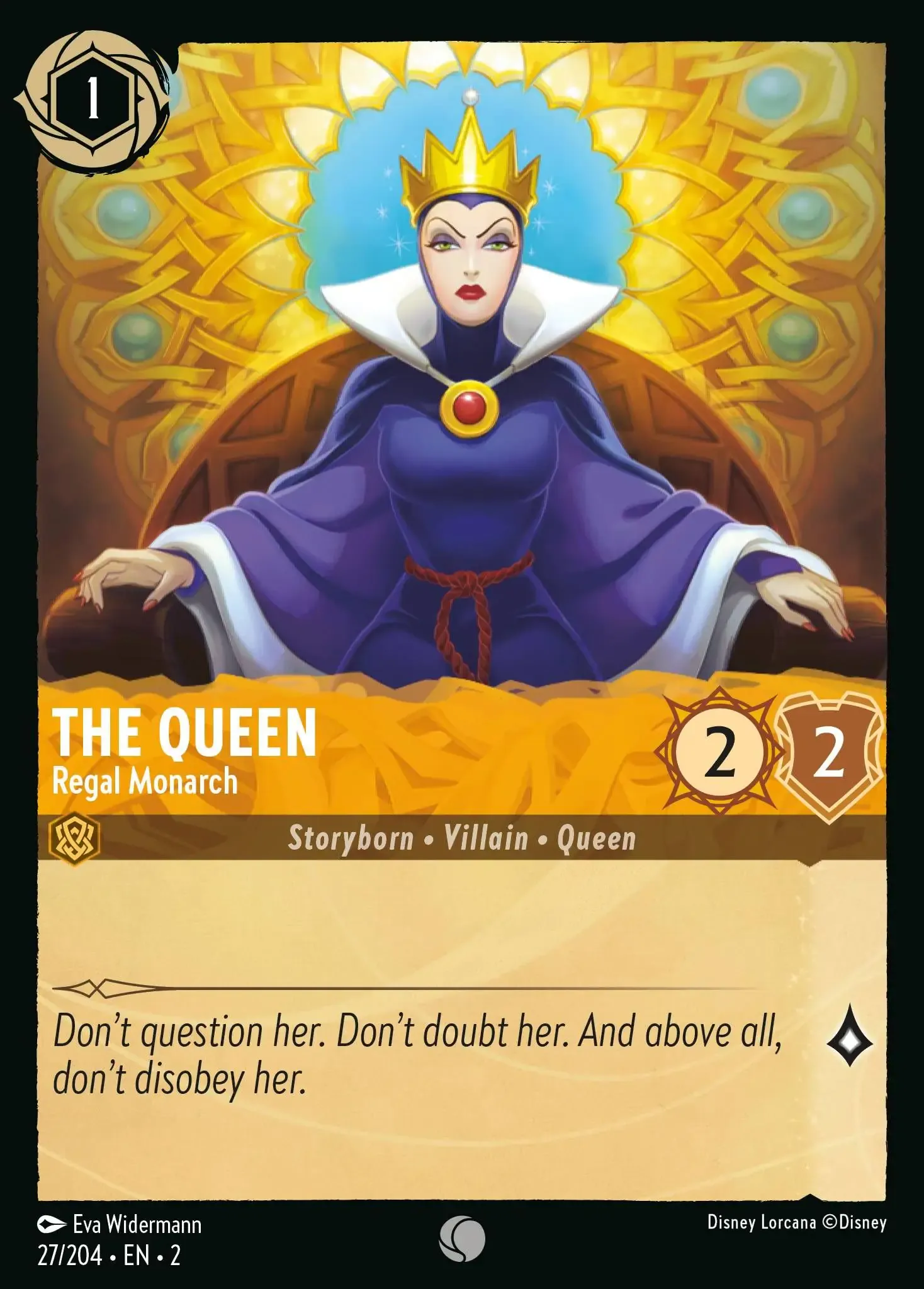 Lorcana - The Queen - Regal Monarch - Rise of the Floodborn