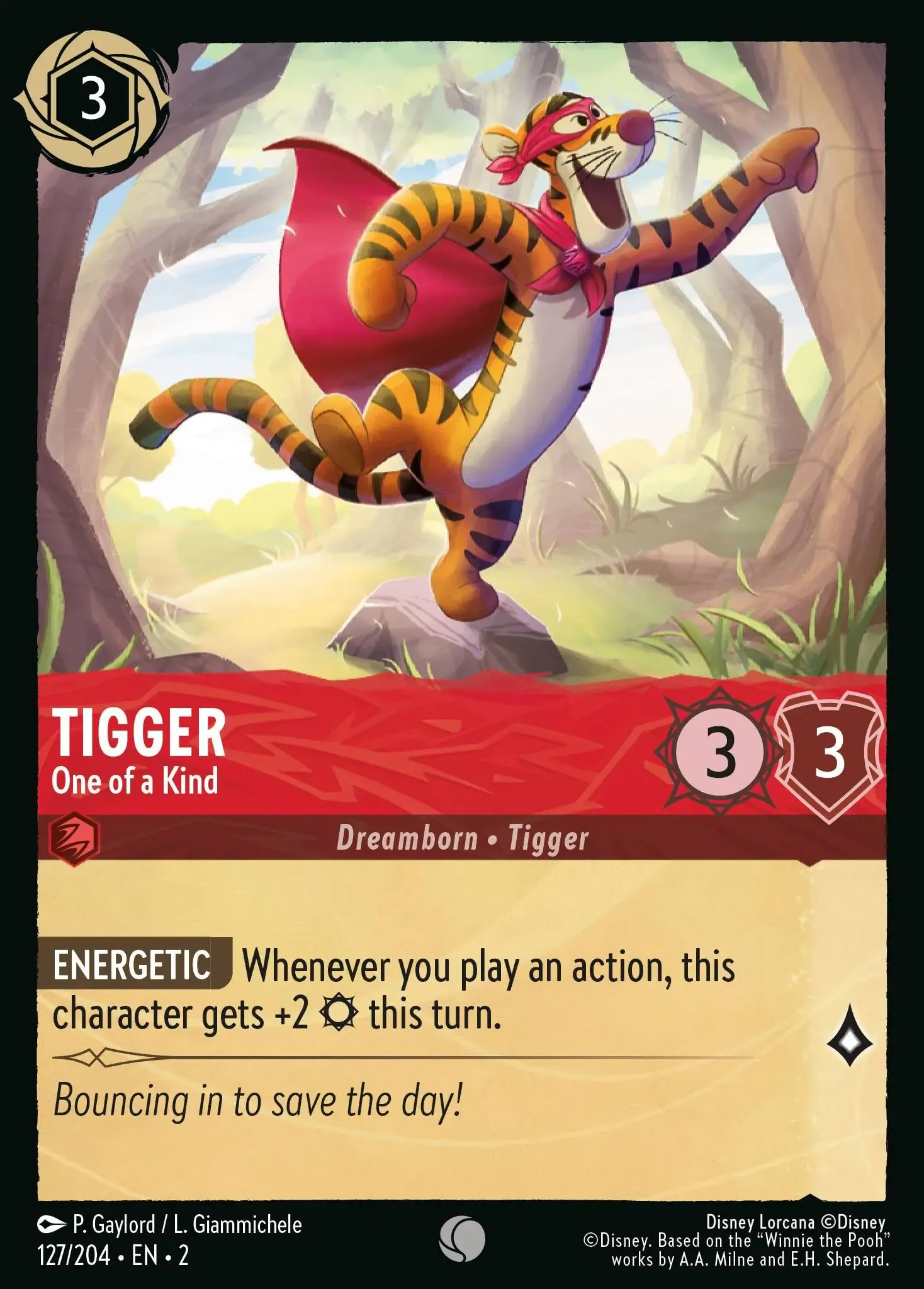 Lorcana - Tigger - One Of A Kind - Rise of the Floodborn