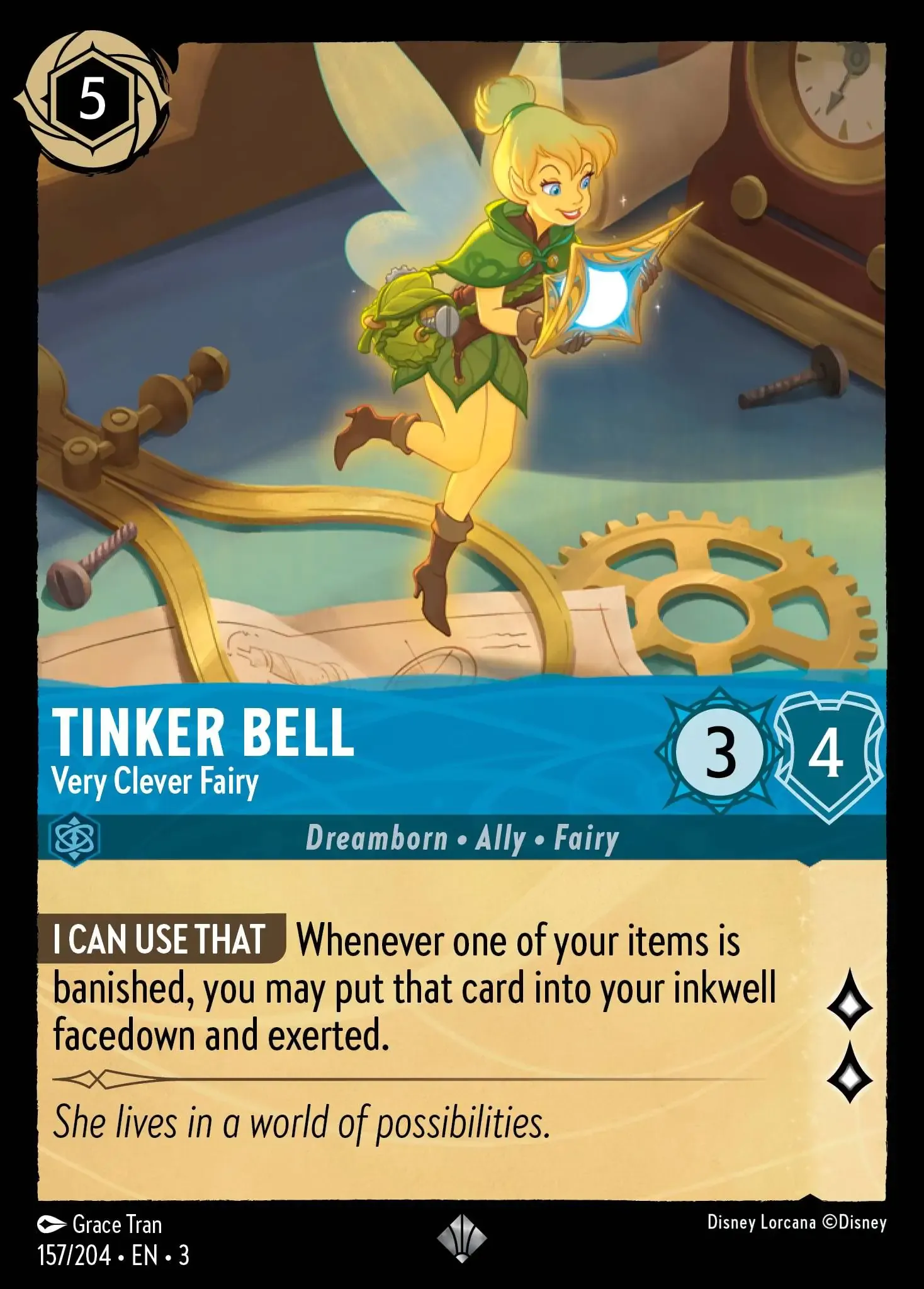 Lorcana - Tinker Bell - Very Clever Fairy - Into the Inklands