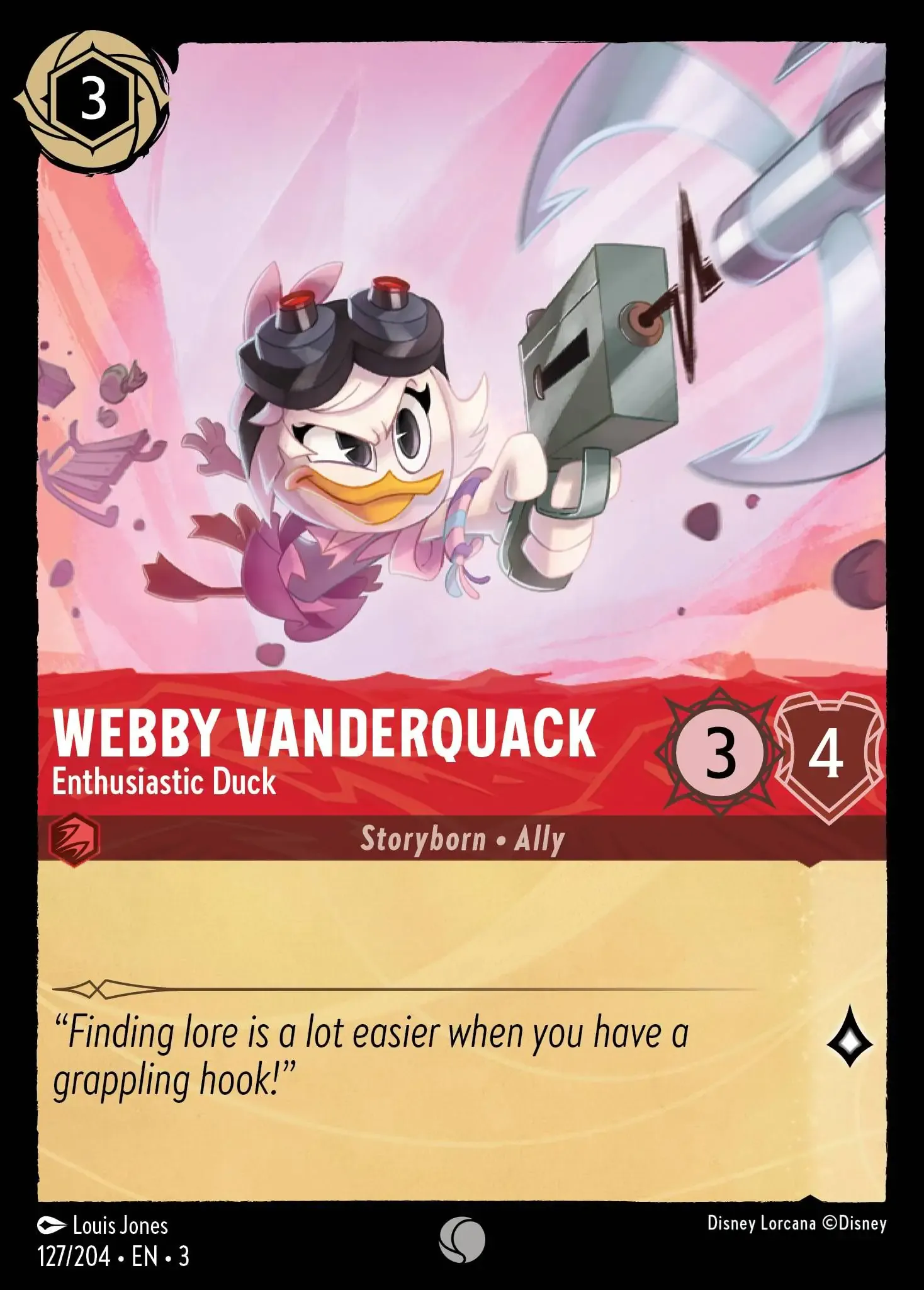 Lorcana - Webby Vanderquack - Enthusiastic Duck - Into the Inklands
